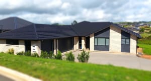 New house in suburban area