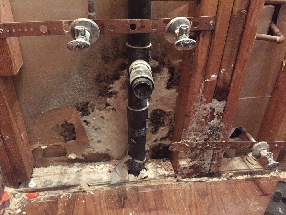 Damage from leaking pipe