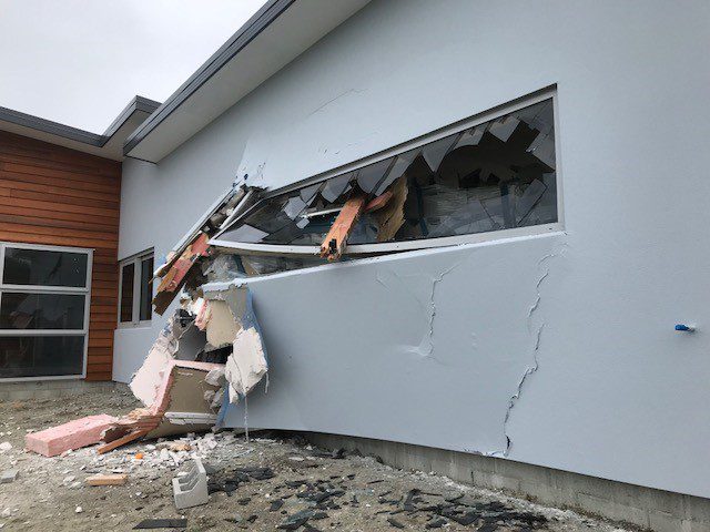 Sever damage to residential house