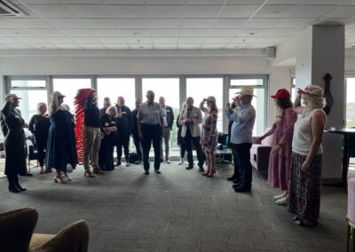 Group of dressed up people