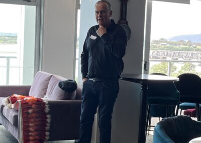 Man standing in living room
