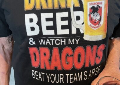 Slogan on a t-shirt