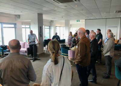 Speaker at a meeting