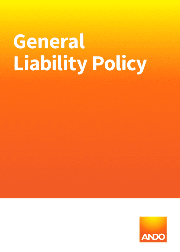 Ando general liability policy