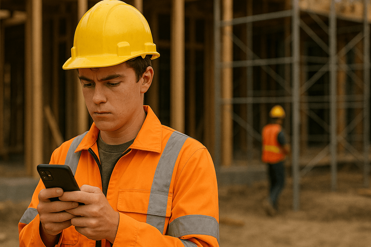 Risk of workers on construction sites not paying attention